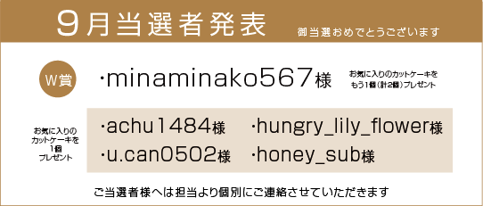 当選者発表